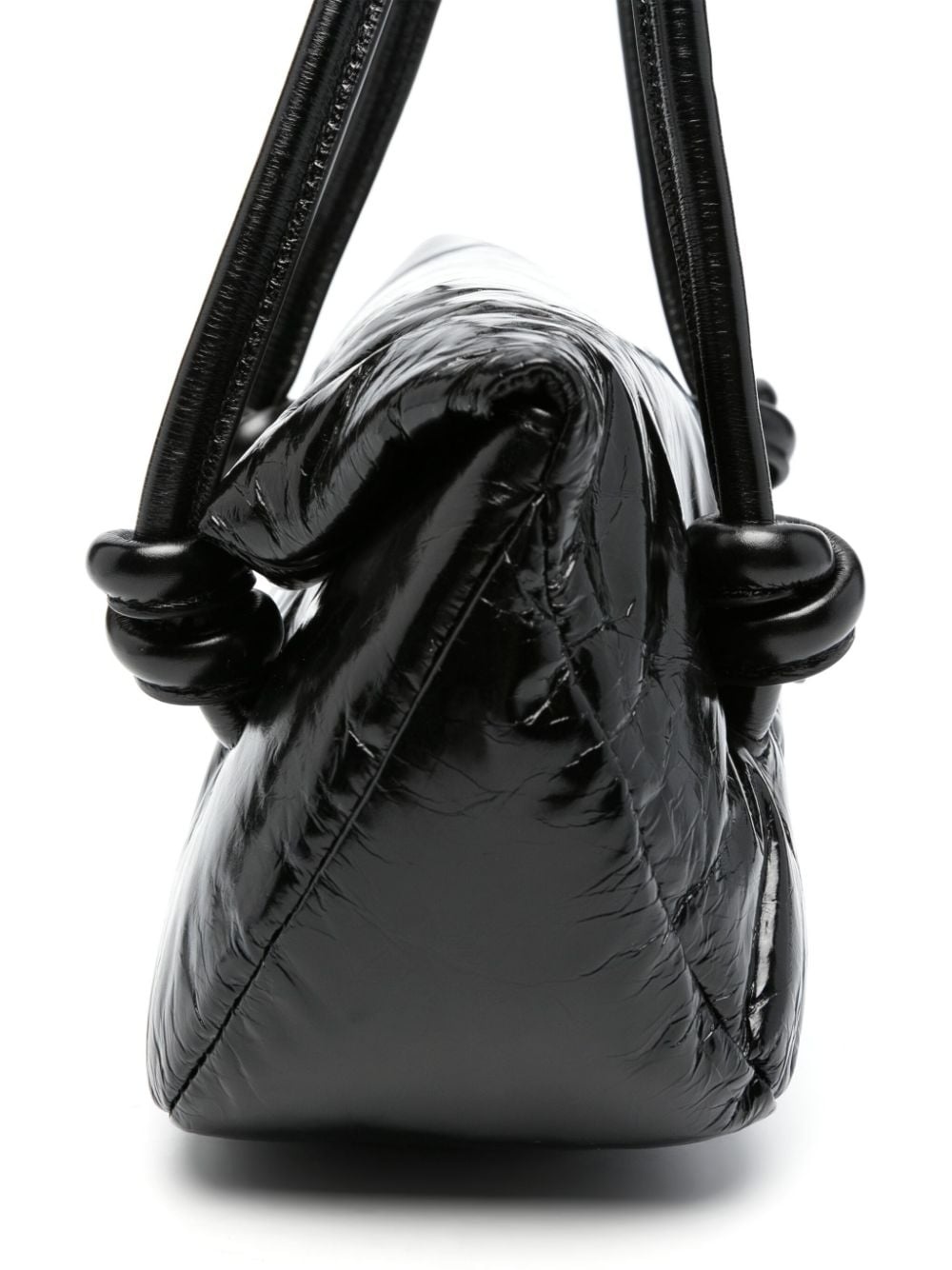 padded leather shoulder bag - 4
