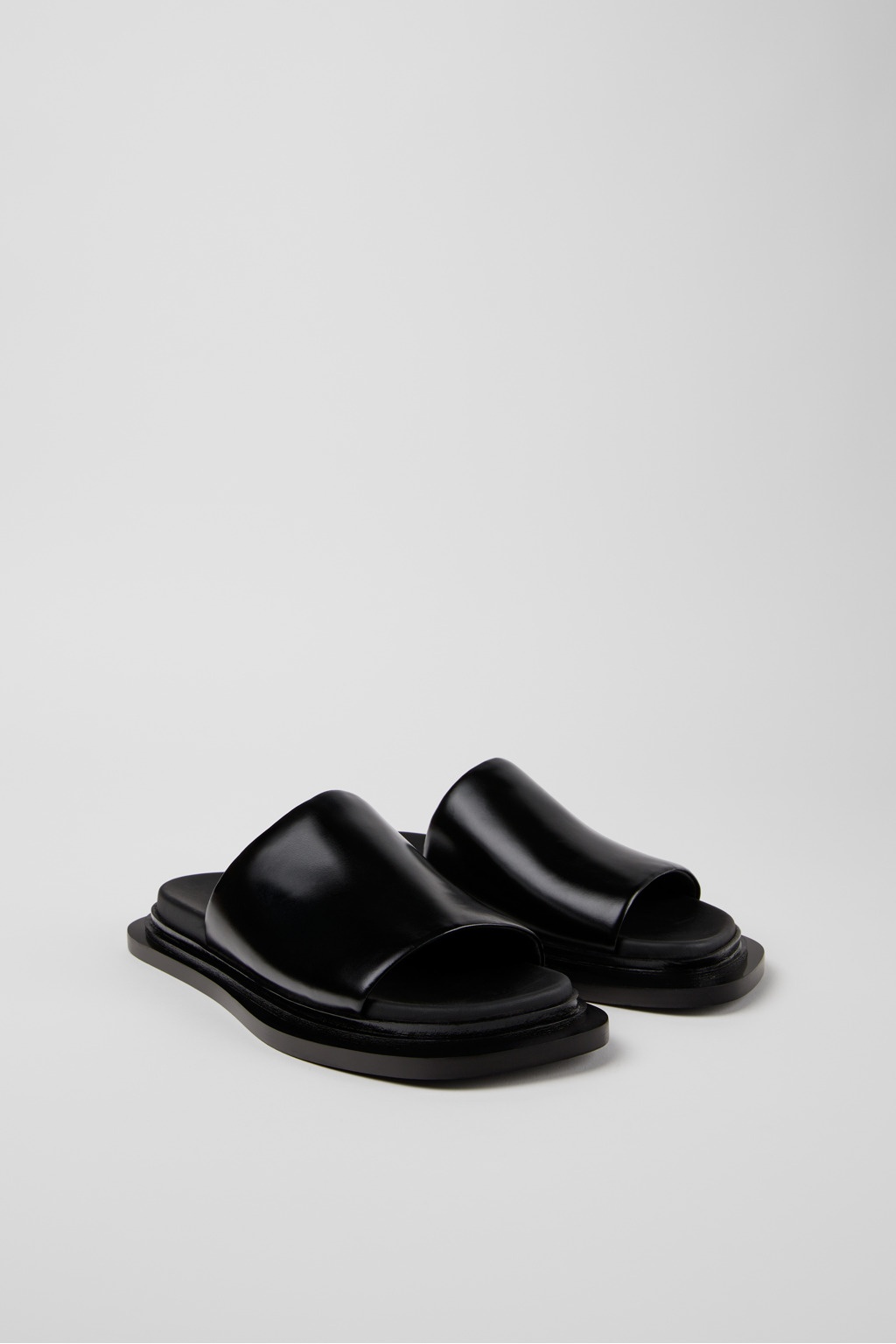 Black Leather Sandals - 2