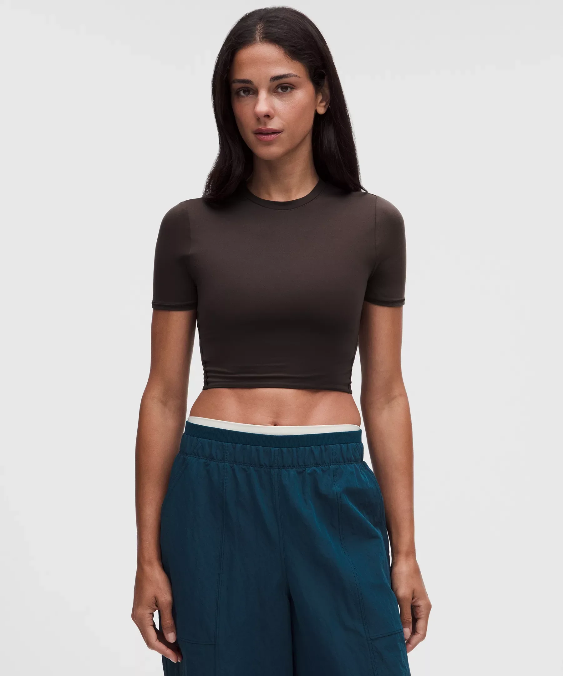 Wundermost Ultra-Soft Nulu Crewneck Cropped T-Shirt - 1