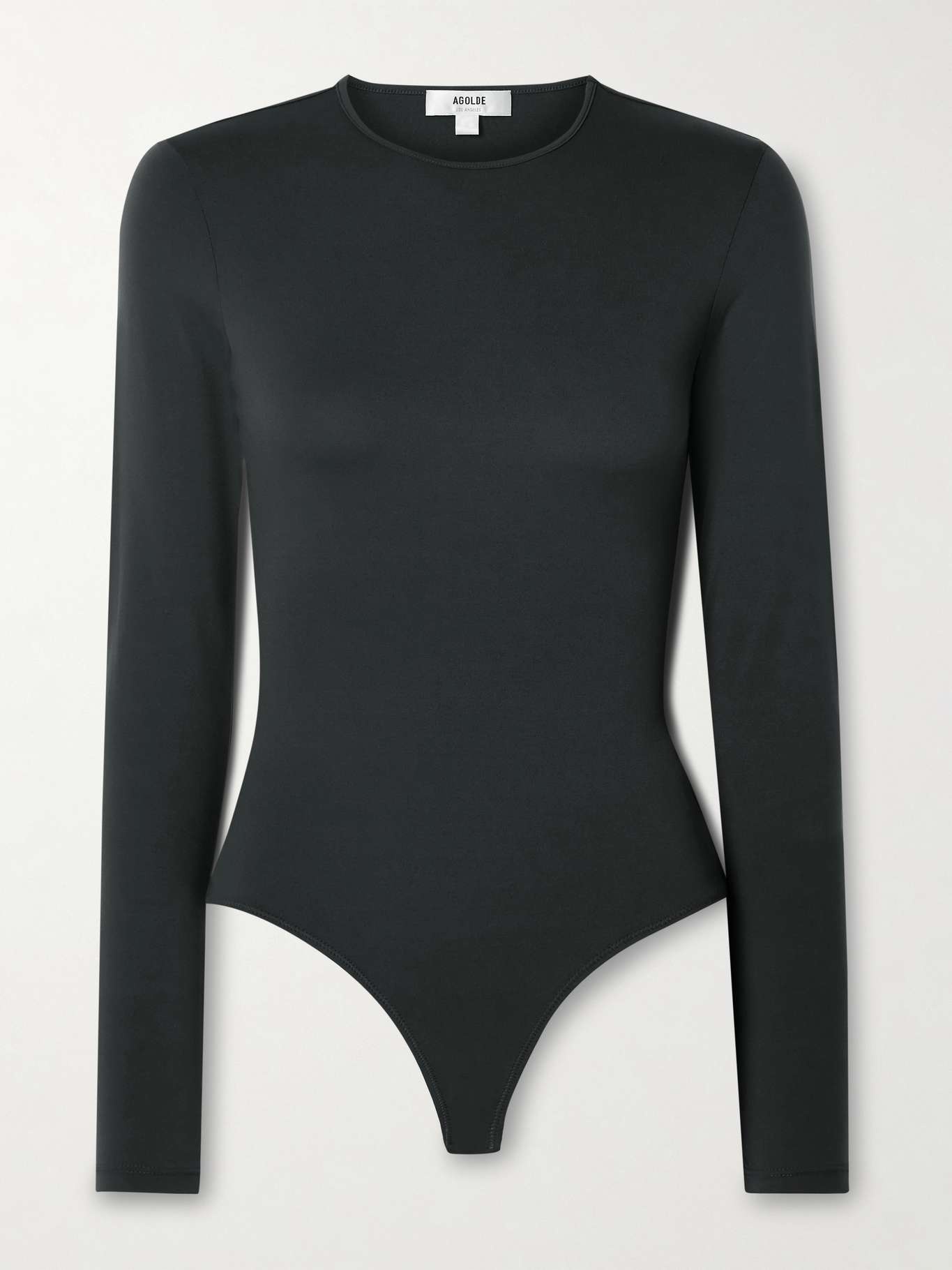 Aura stretch-jersey thong bodysuit Dark gray - 1