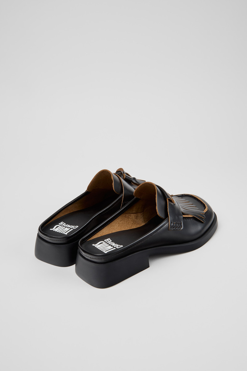 CAMPERLAB Black Leather Moccasins for Women. outlook