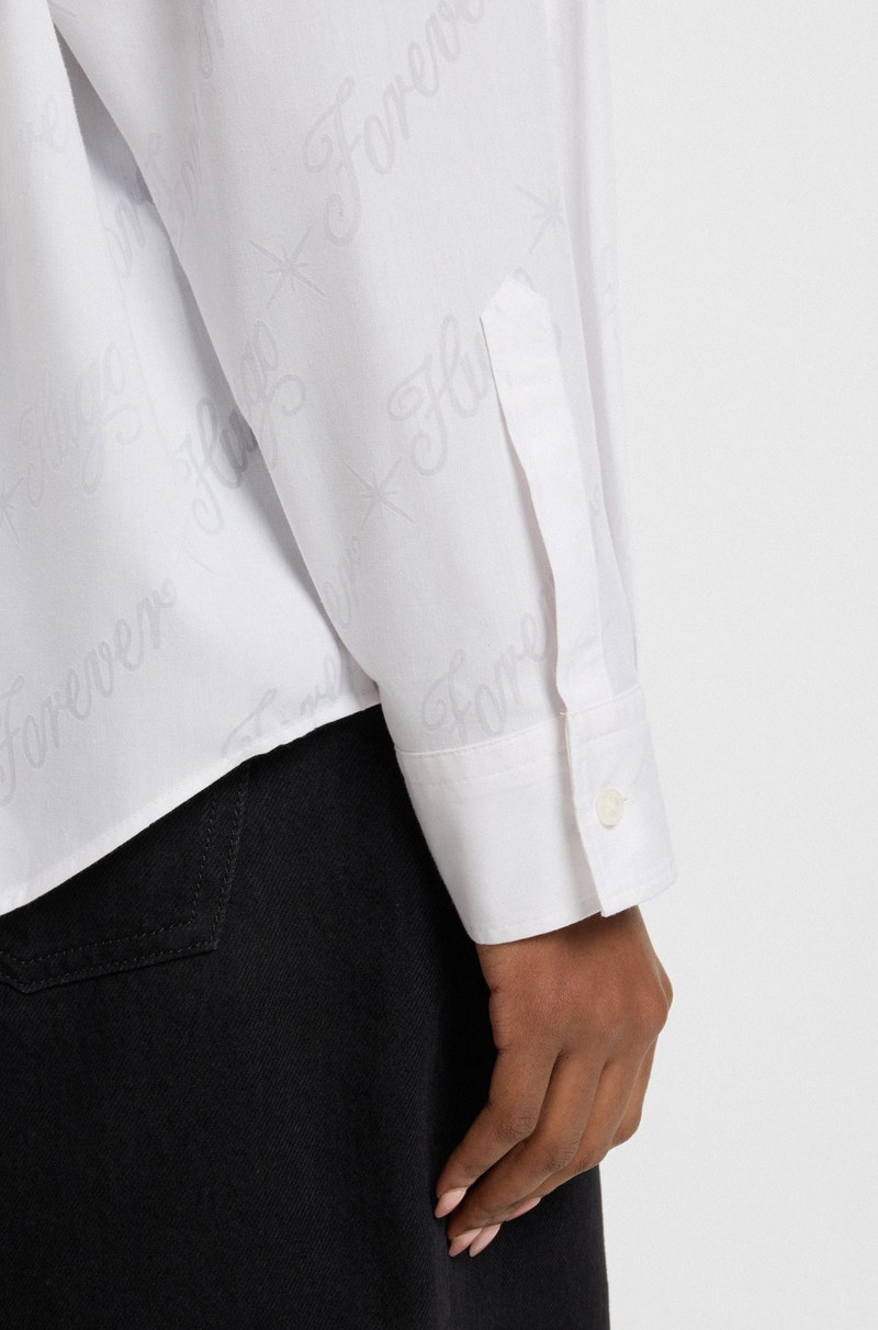 OVERSIZED-FIT SHIRT WITH LOGO BURNOUT PRINT 6