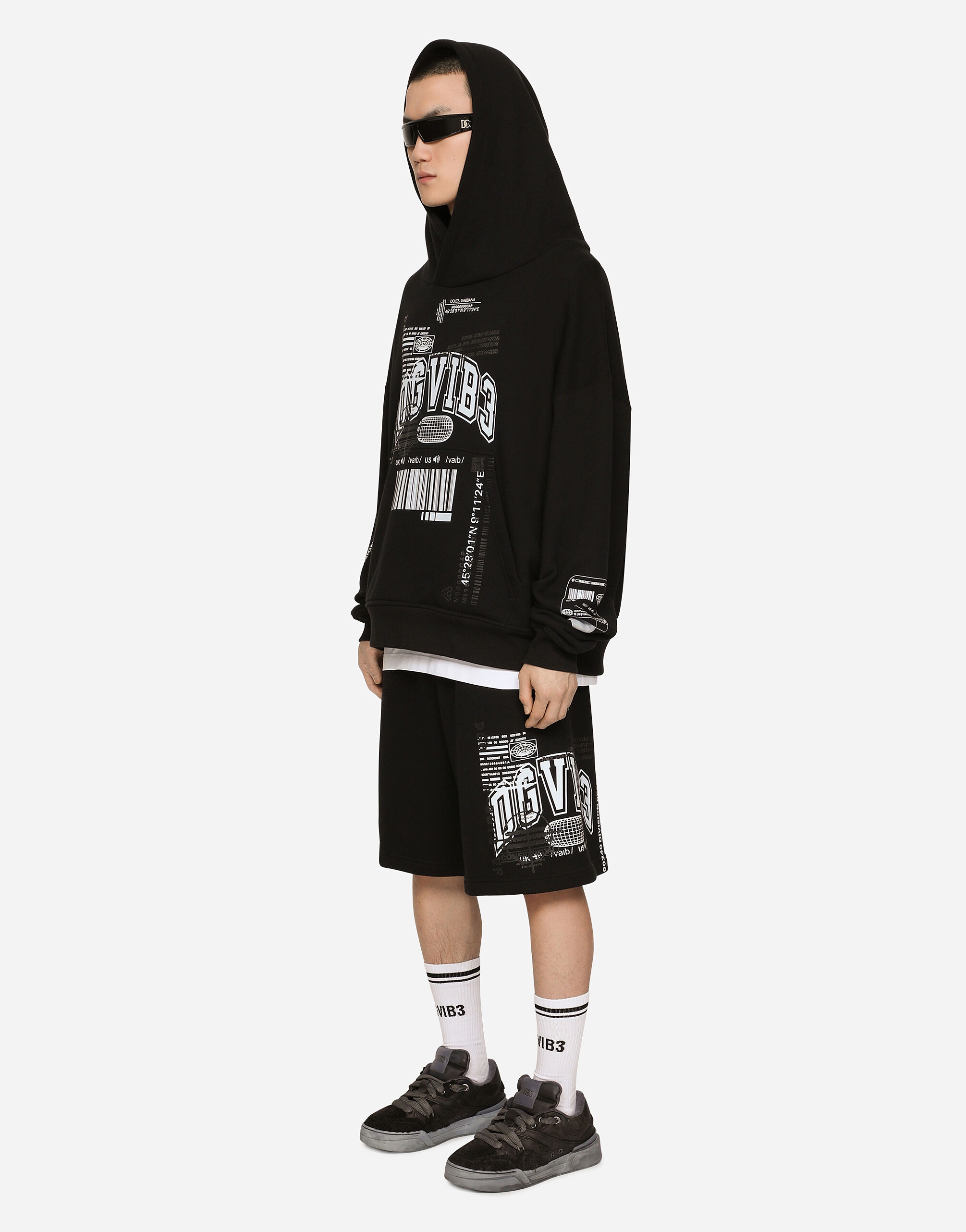 Jersey hoodie with DGVIB3 print - 5