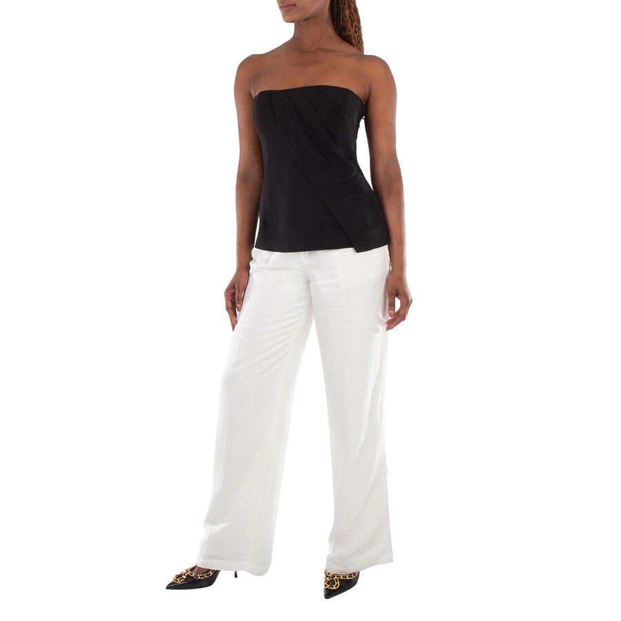 Anine Bing Ladies White Carrie Wide-Leg Trousers - 4