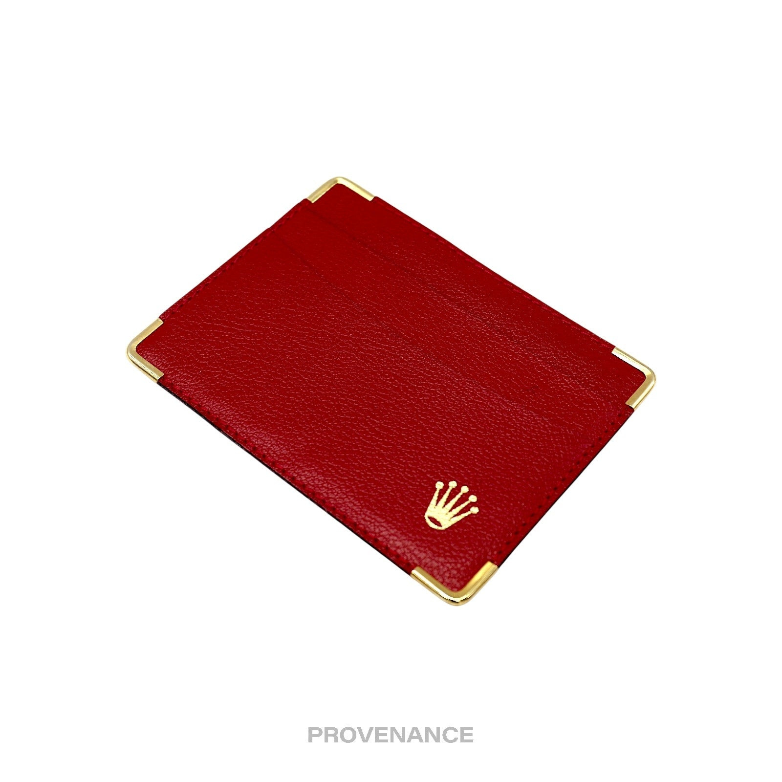 Rolex Card Holder Wallet - Red Leather - 3