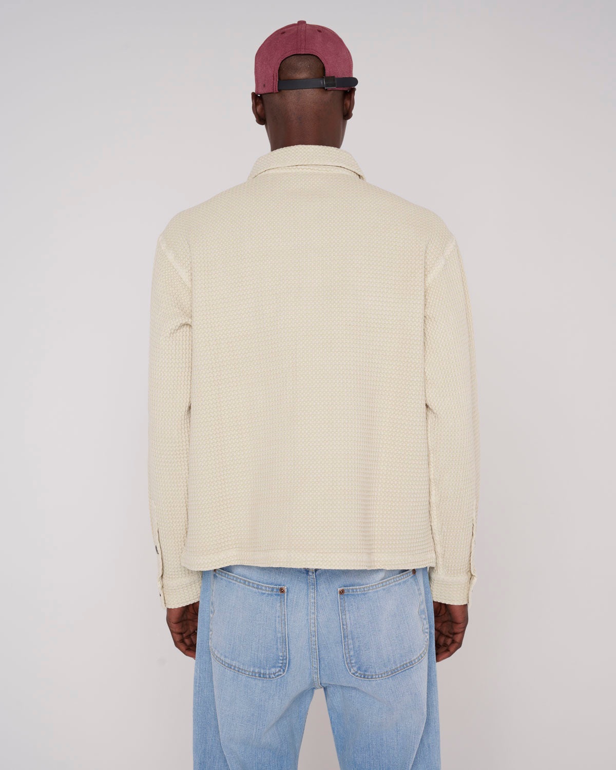 Waffle Button Front Shirt - Tan - 5