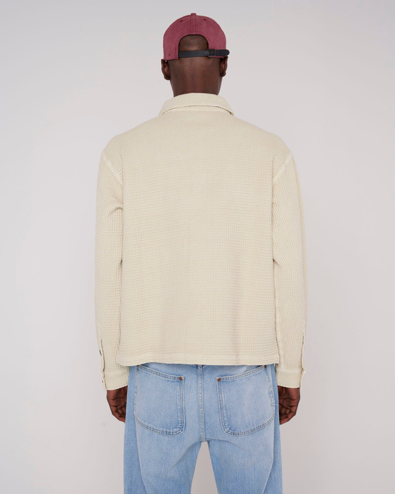 BRAIN DEAD Waffle Button Front Shirt - Tan outlook