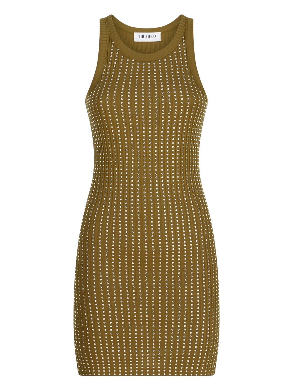 ribbed embellished midi dress - 1
