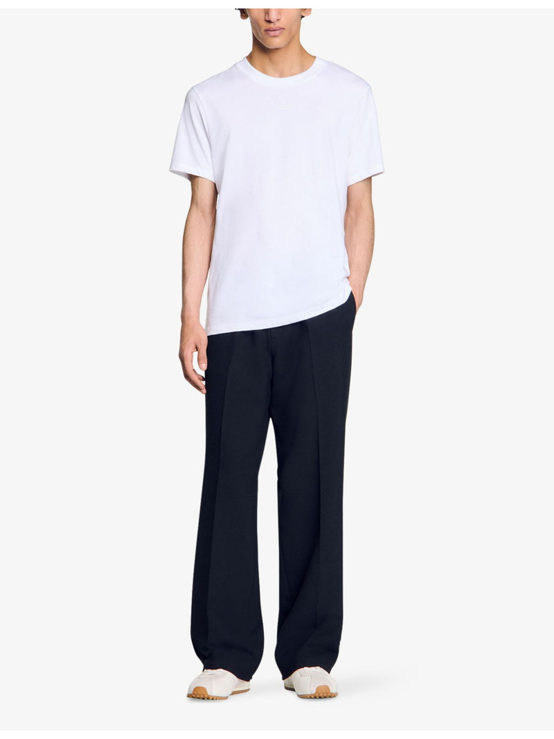Sandro Logo-embellished short-sleeve cotton T-shirt outlook
