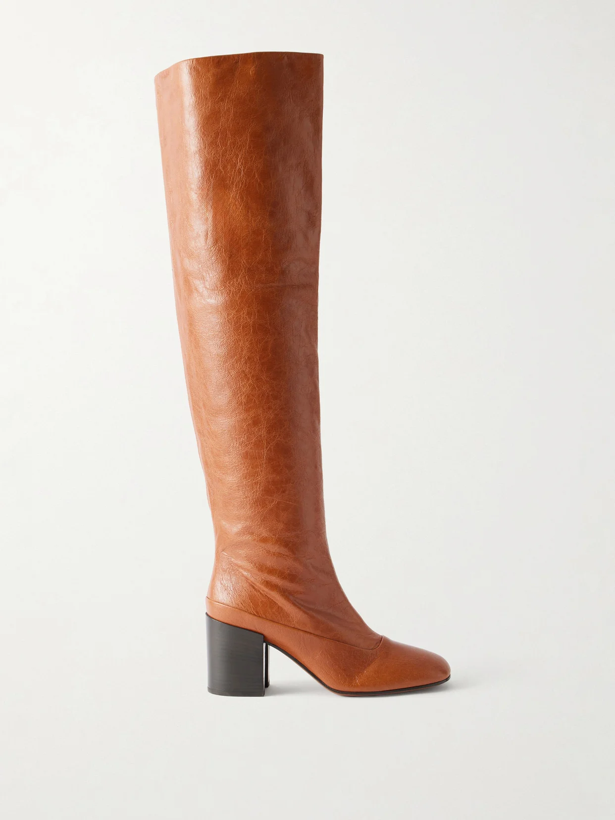 Leather Knee Boots - 1