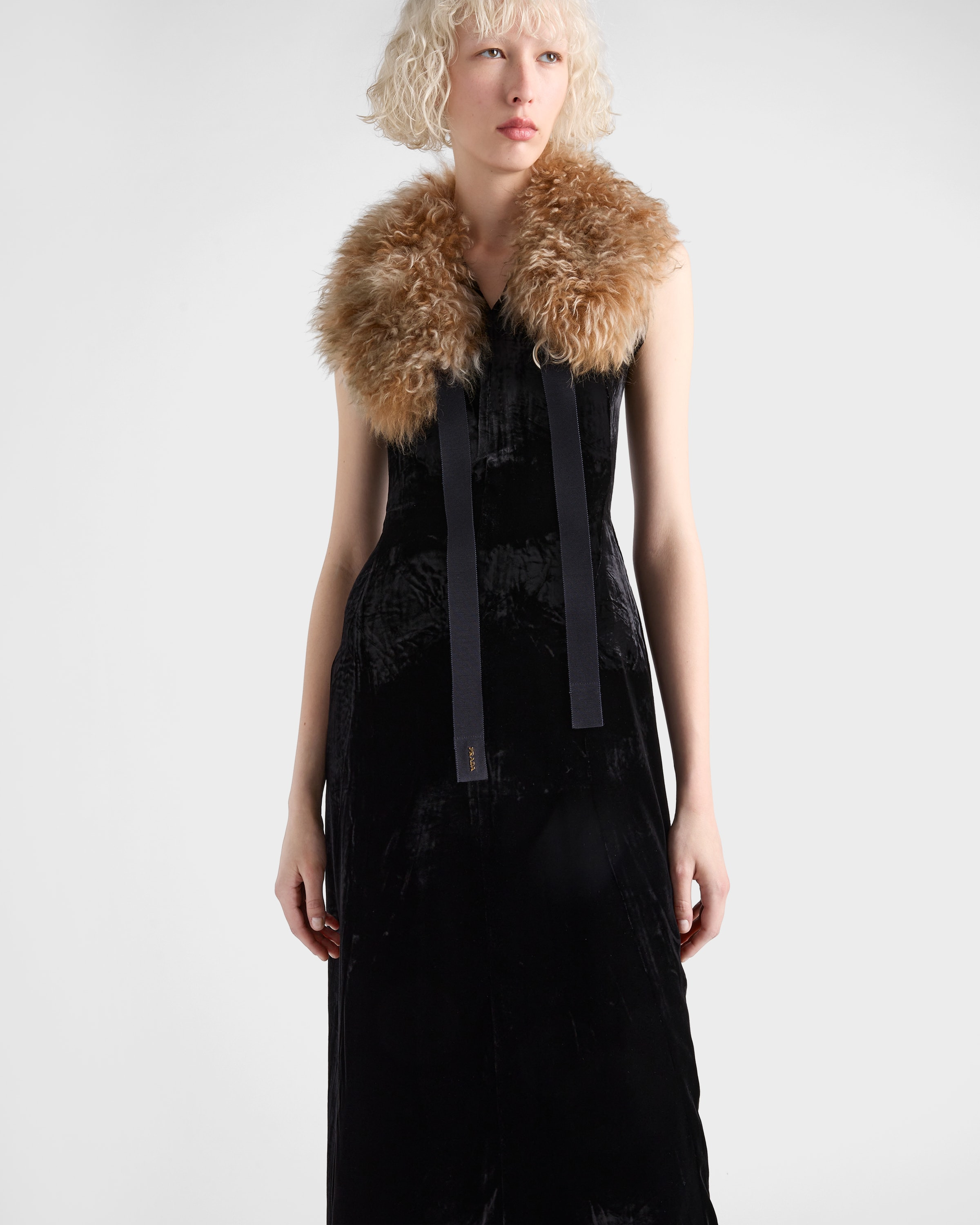 Crushed velvet dress - 3