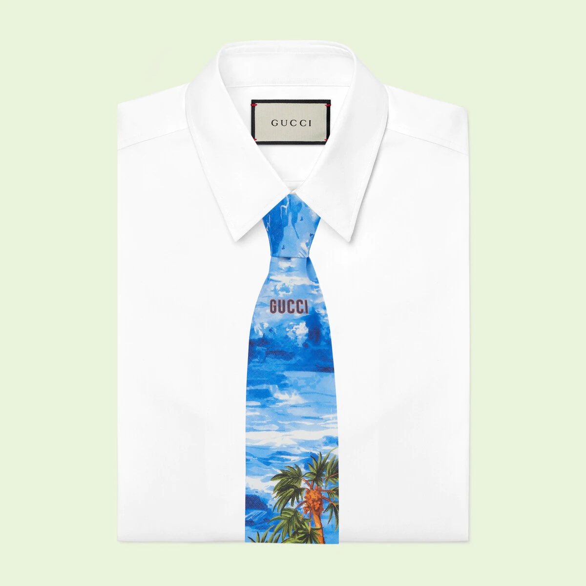 Gucci island print cotton tie - 2