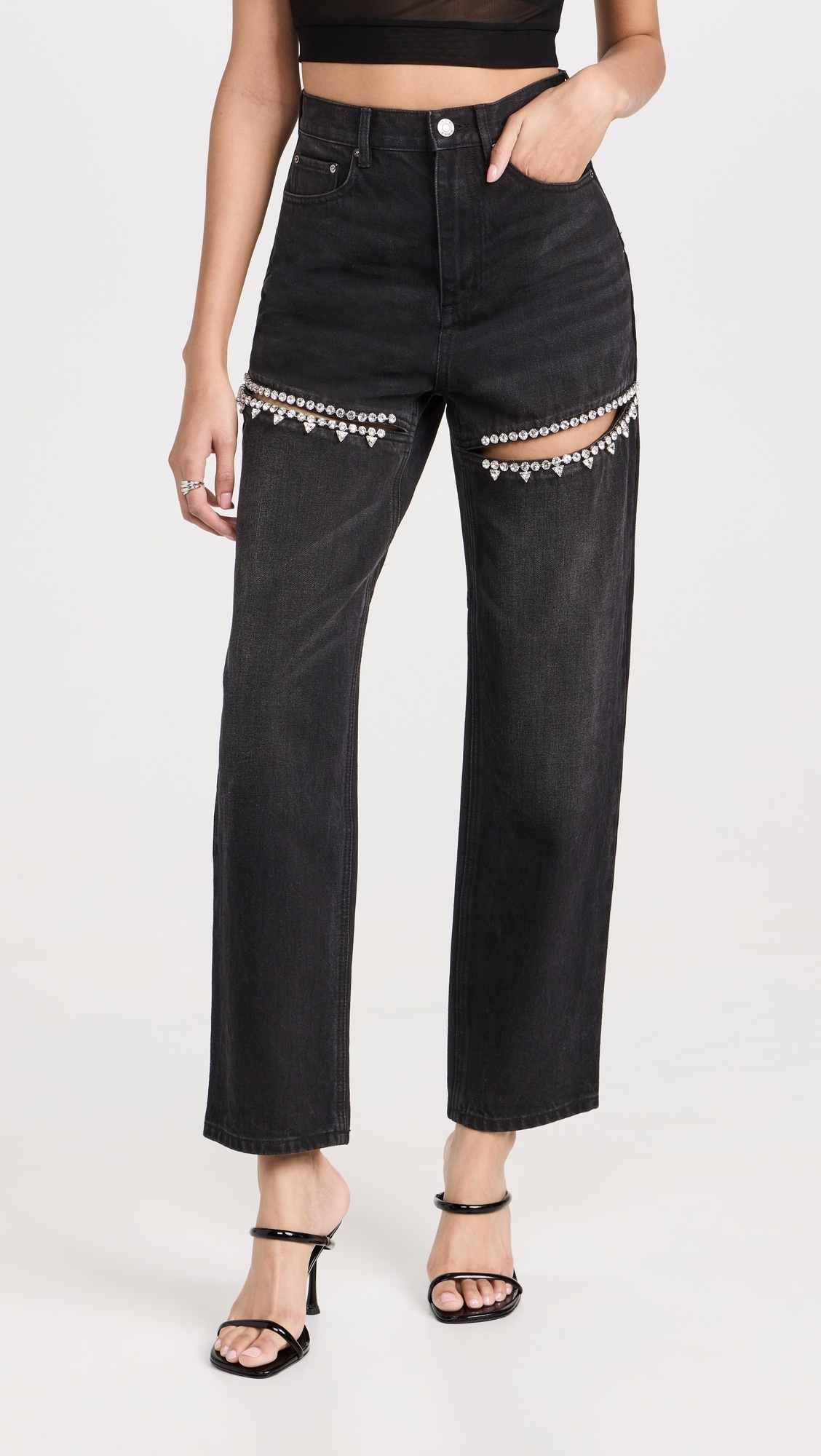 Crystal Slit Jeans - 6