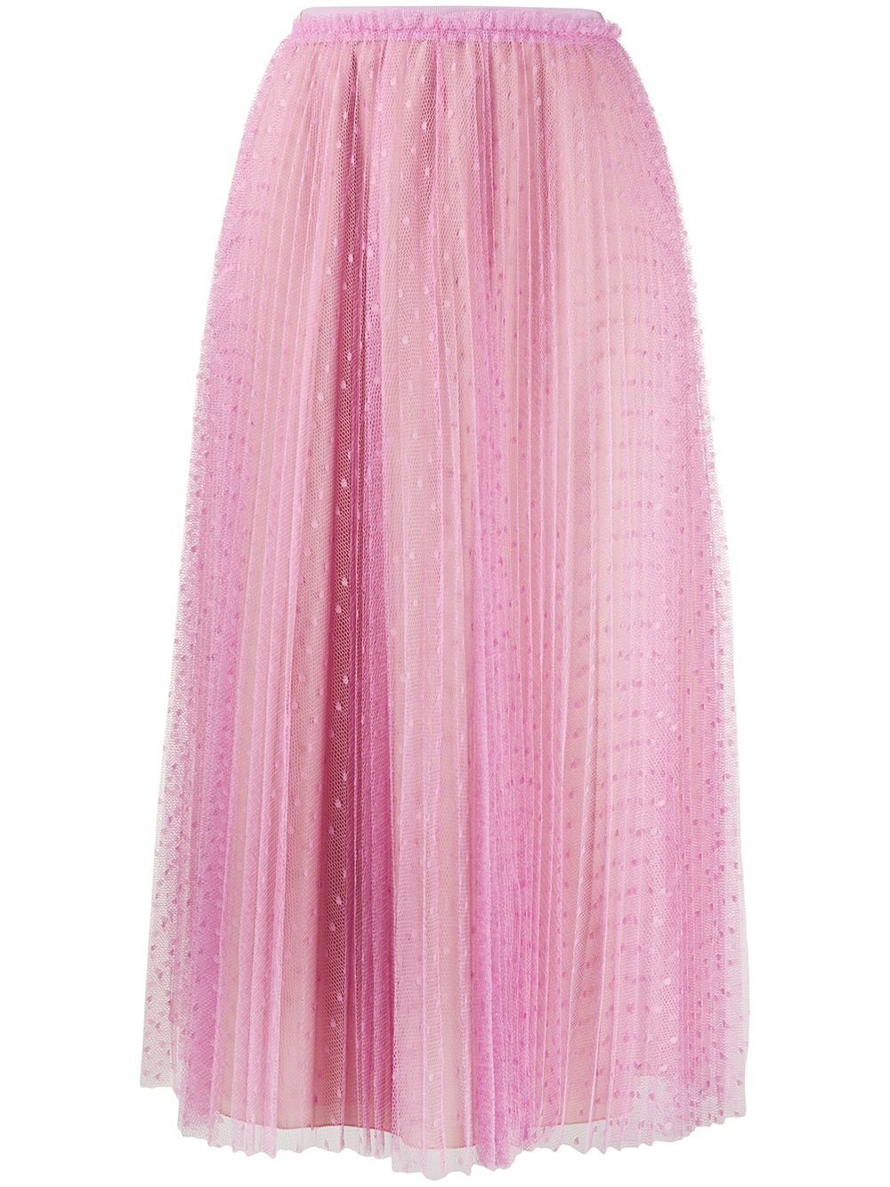 tulle point d'esprit pleated skirt - 1