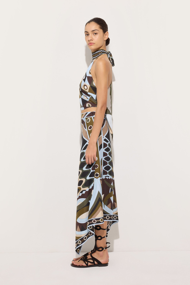 VIVARA PRINT SILK SCARF SKIRT 3