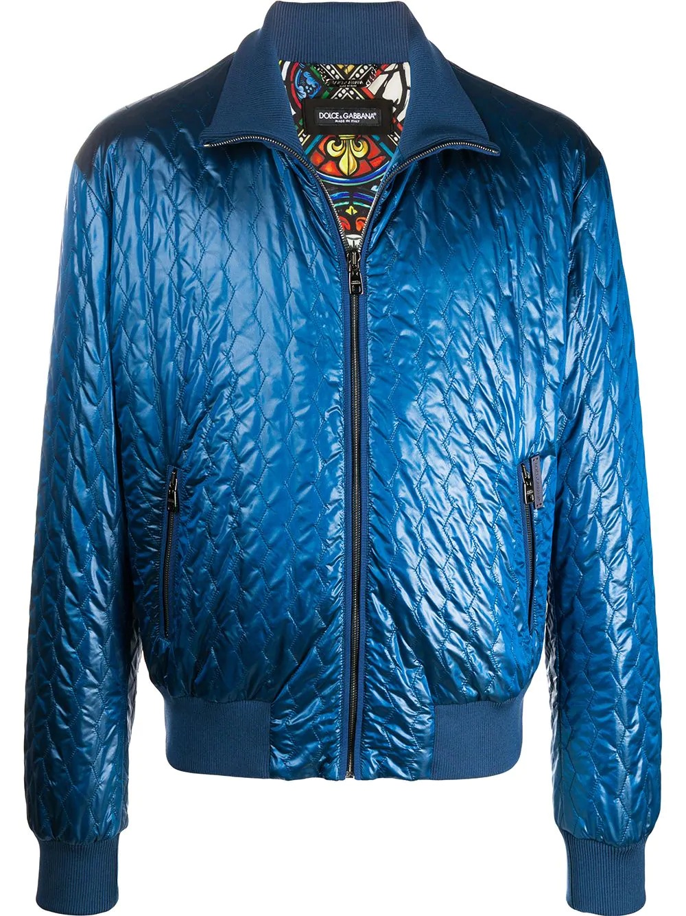 quilted bomber jacket - 1