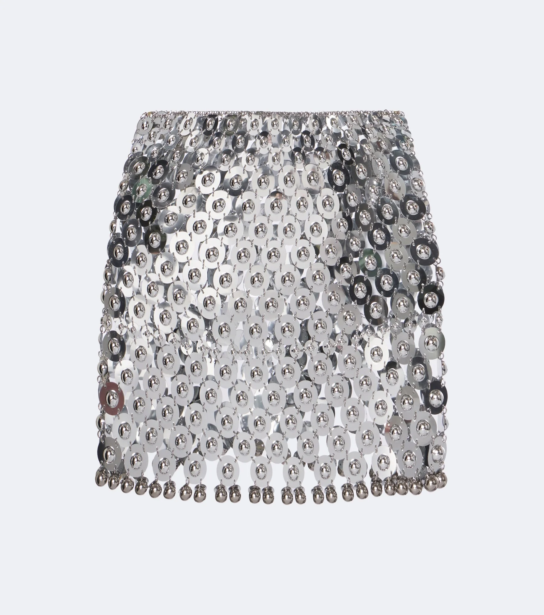 Chainmail embellished miniskirt - 1