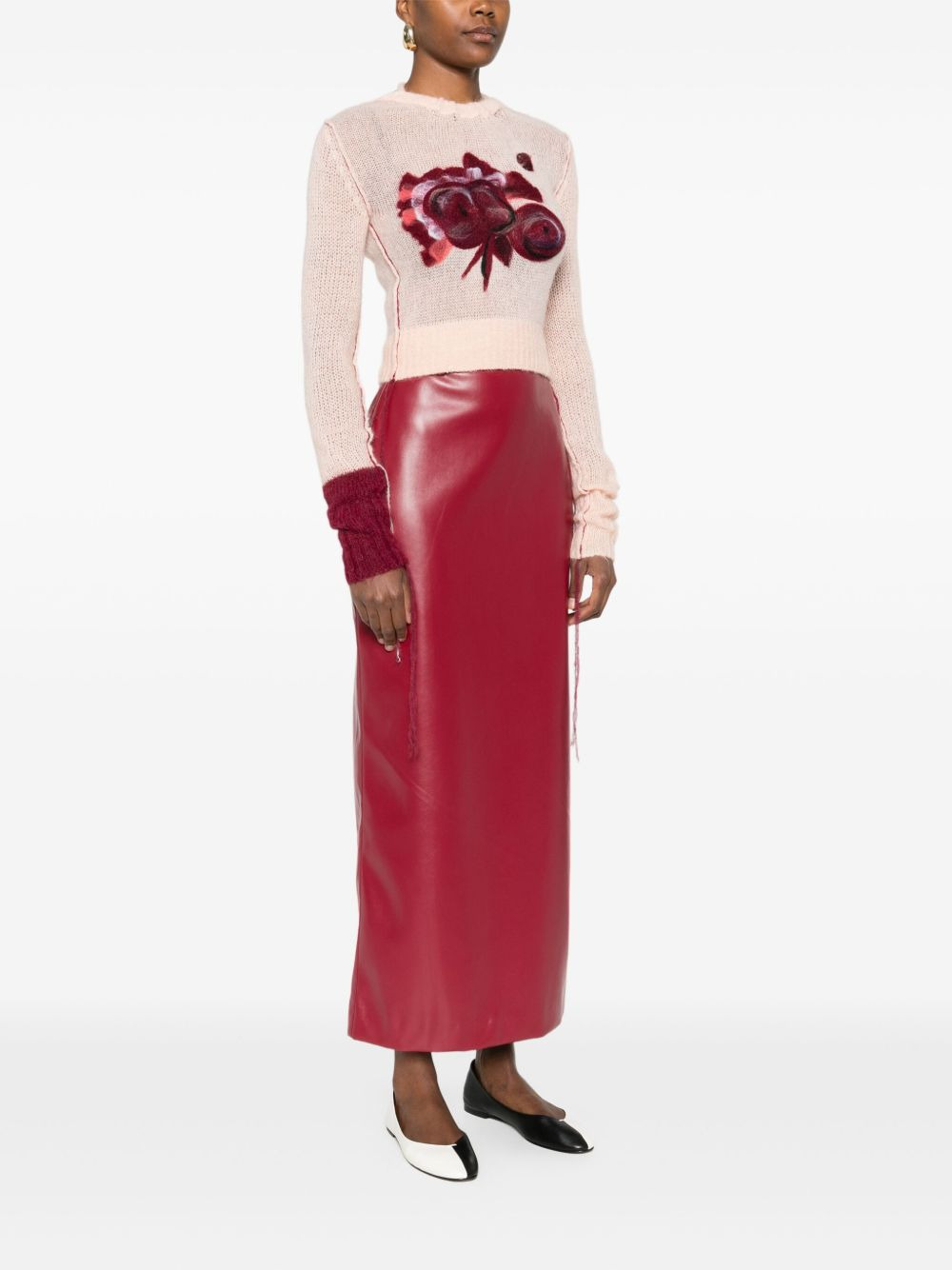 floral-embroidered sweater - 3