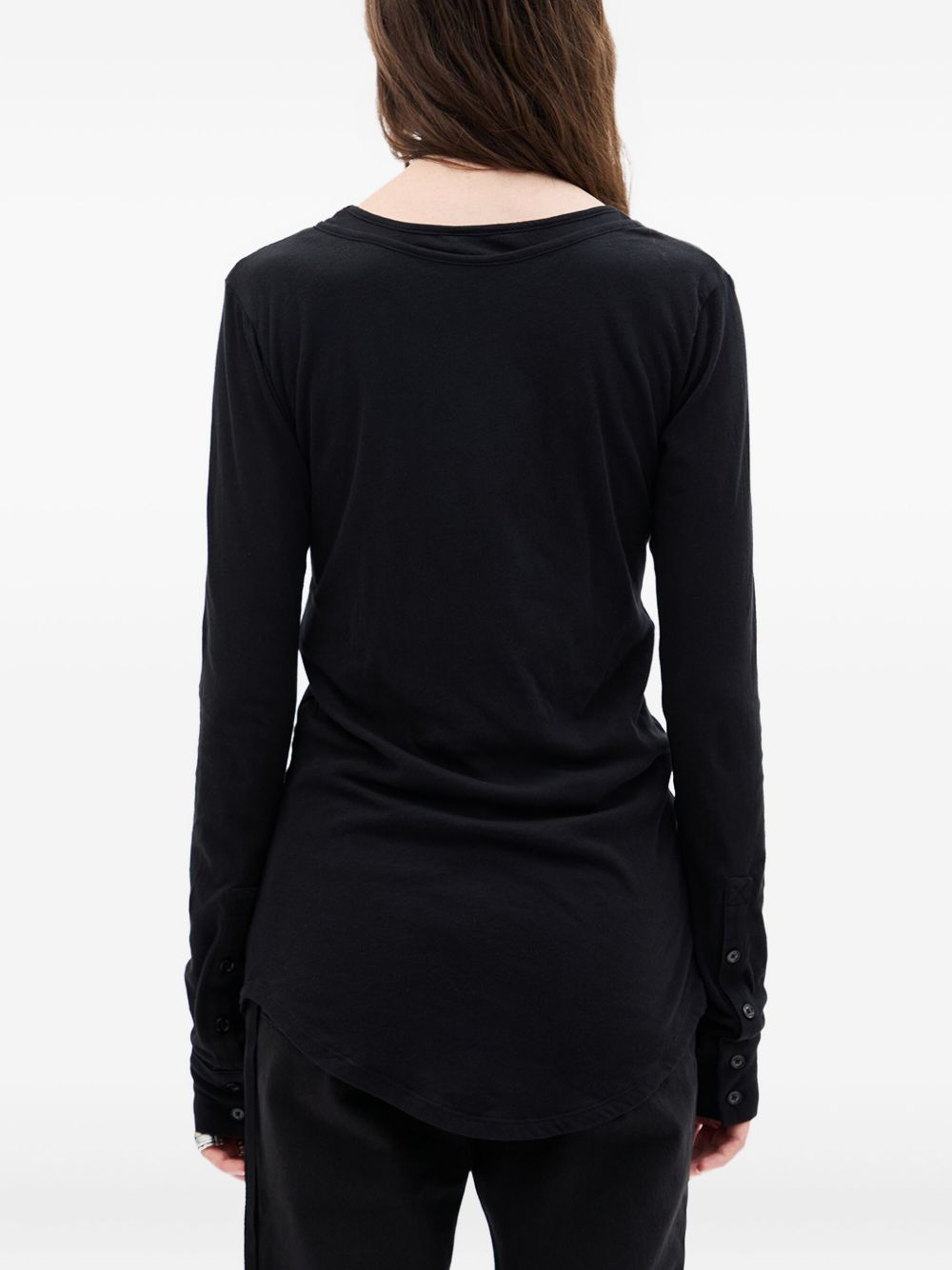 Vero button-front long-sleeve T-shirt - 4