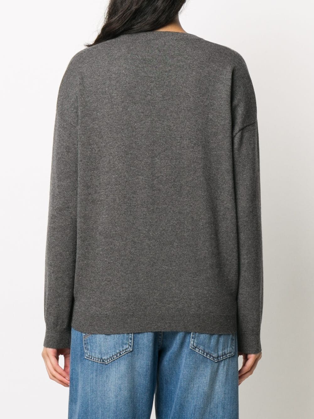 cashmere V-neck jumper - 4