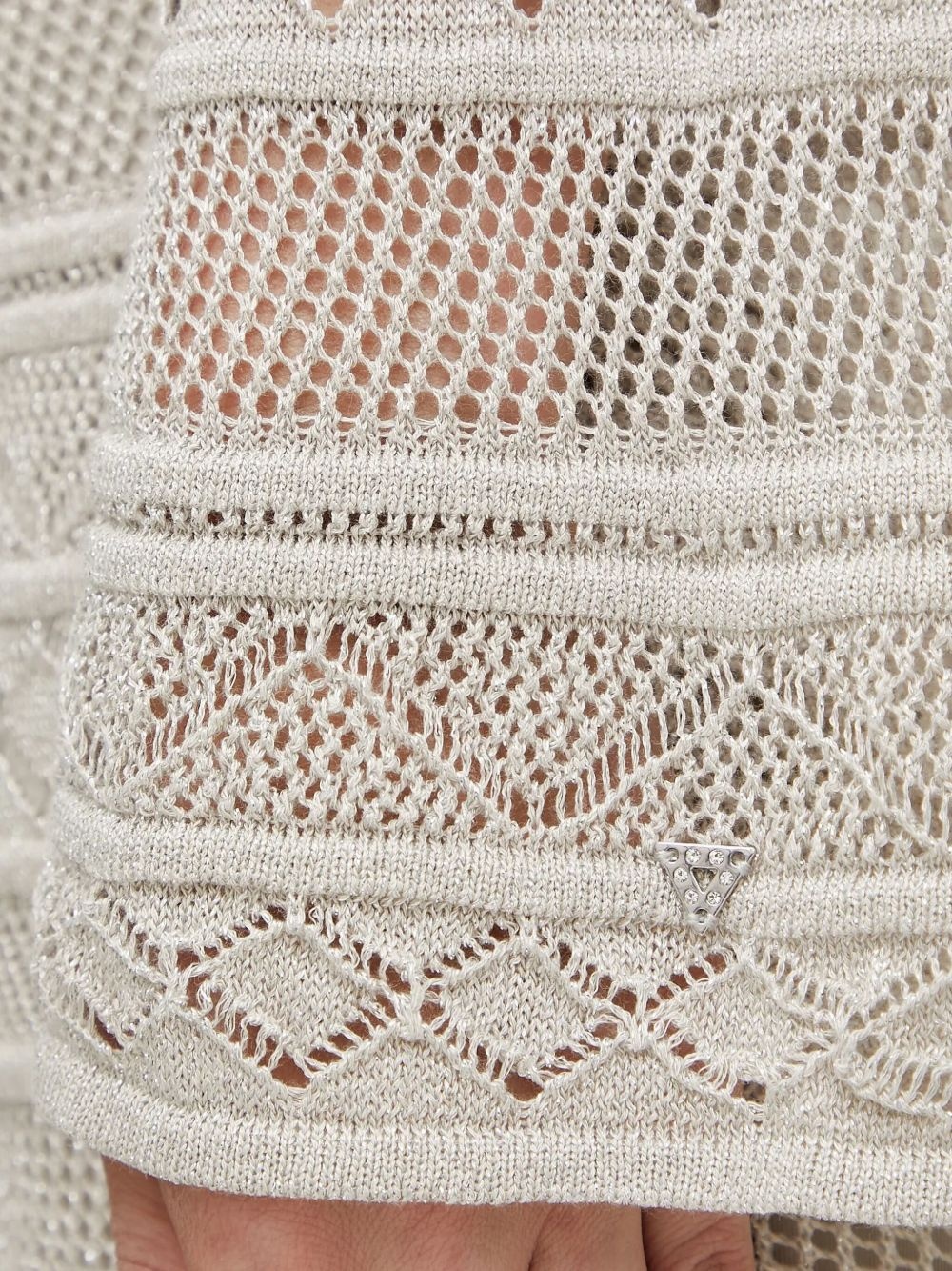 bell-sleeve knitted mini dress - 5