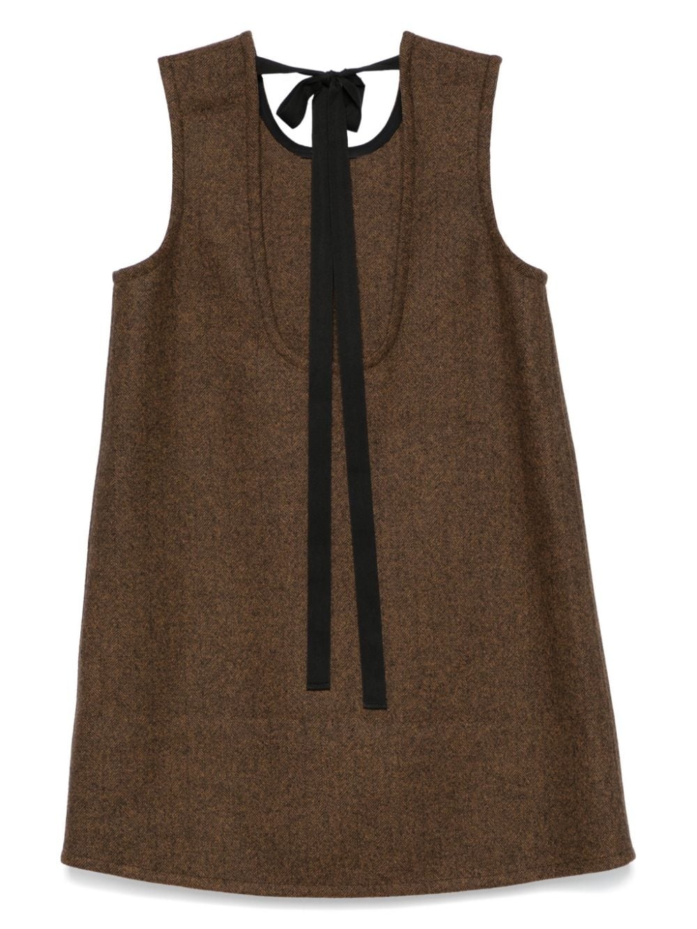 herringbone mini dress - 2