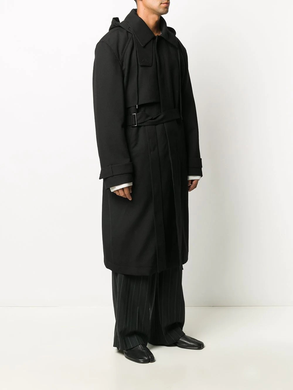 single-breasted midi coat - 3