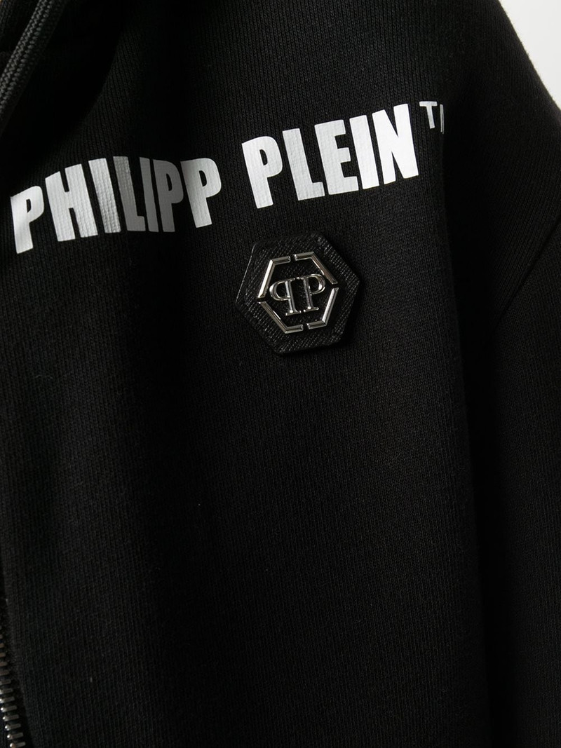 rear-fringe detail hoodie 5