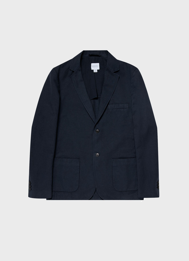 Cotton Linen Unstructured Blazer - 1