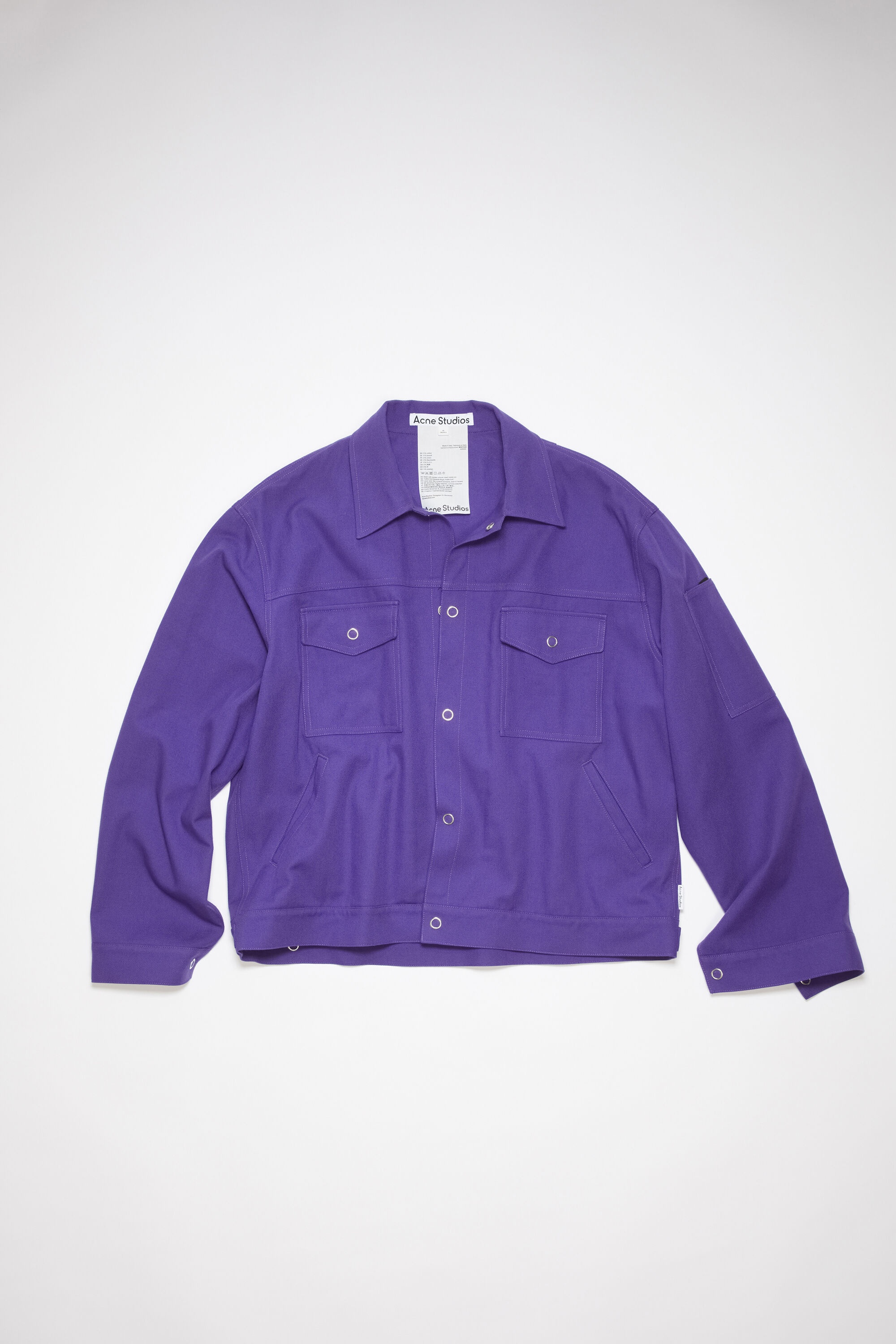Cotton blend overshirt - Electric purple - 7