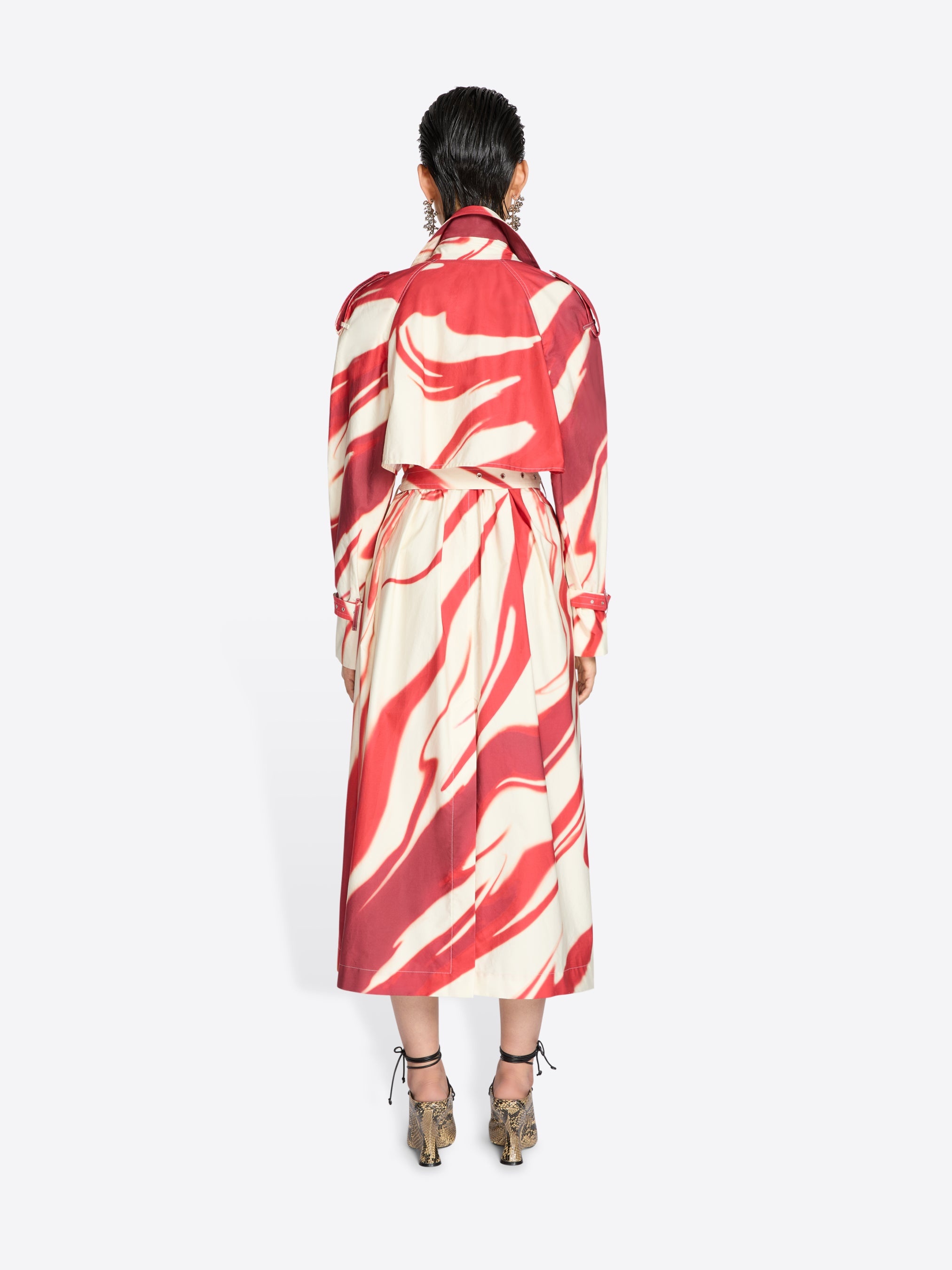 PRINTED TRENCH COAT - 4