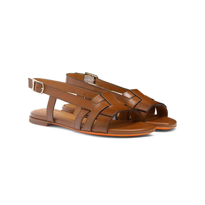 Women's brown leather Beyond sandal 3