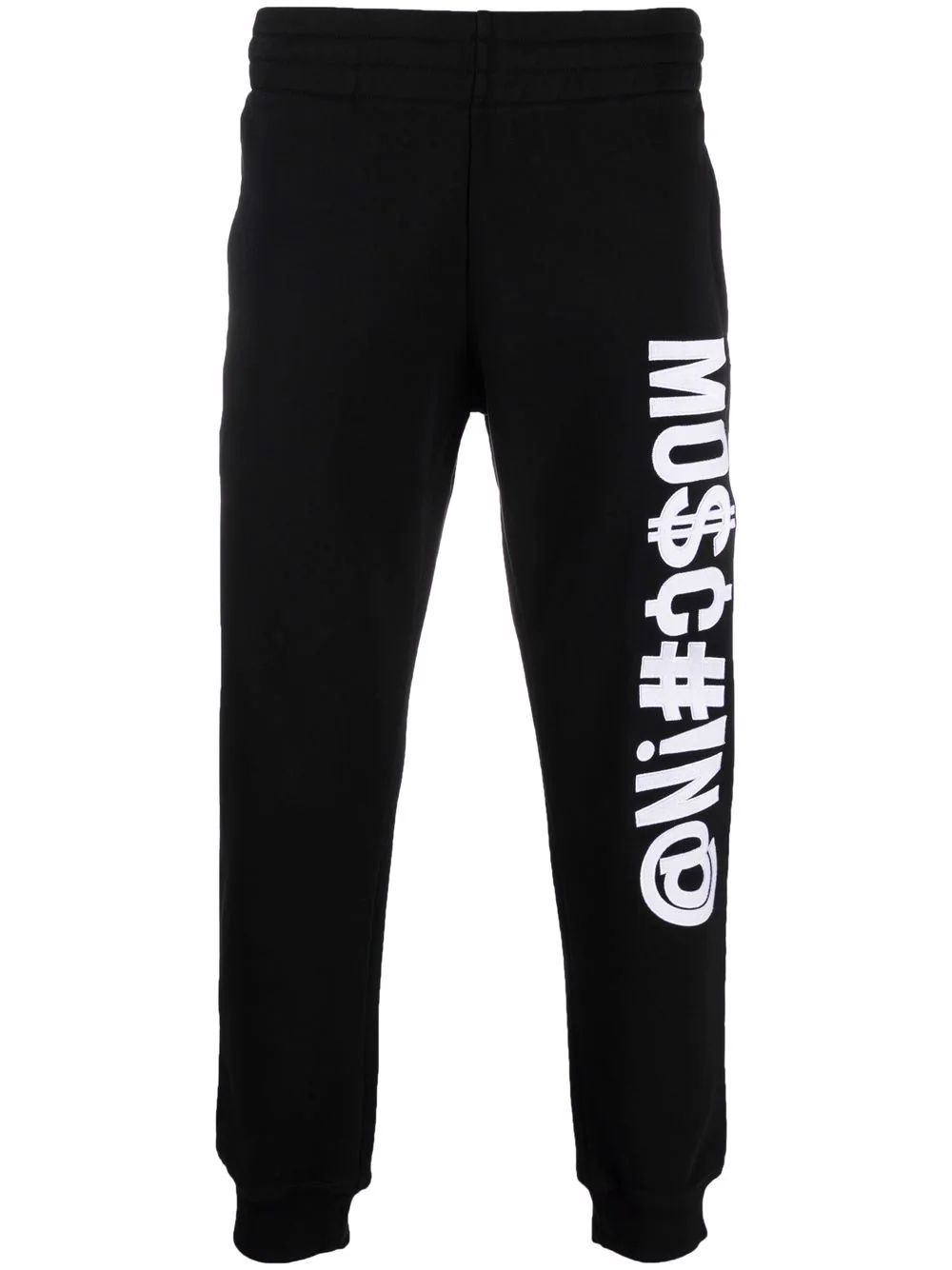 Symbols logo-embroidered fleece track pants - 1