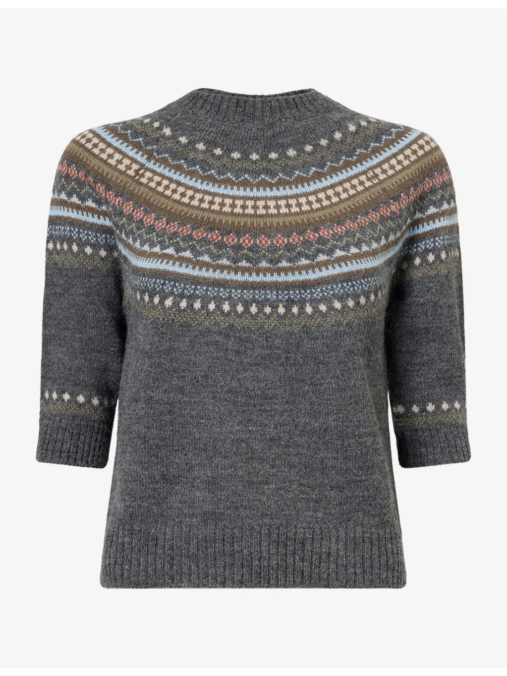 Fair-Isle Round-Neck Wool Jumper - 1