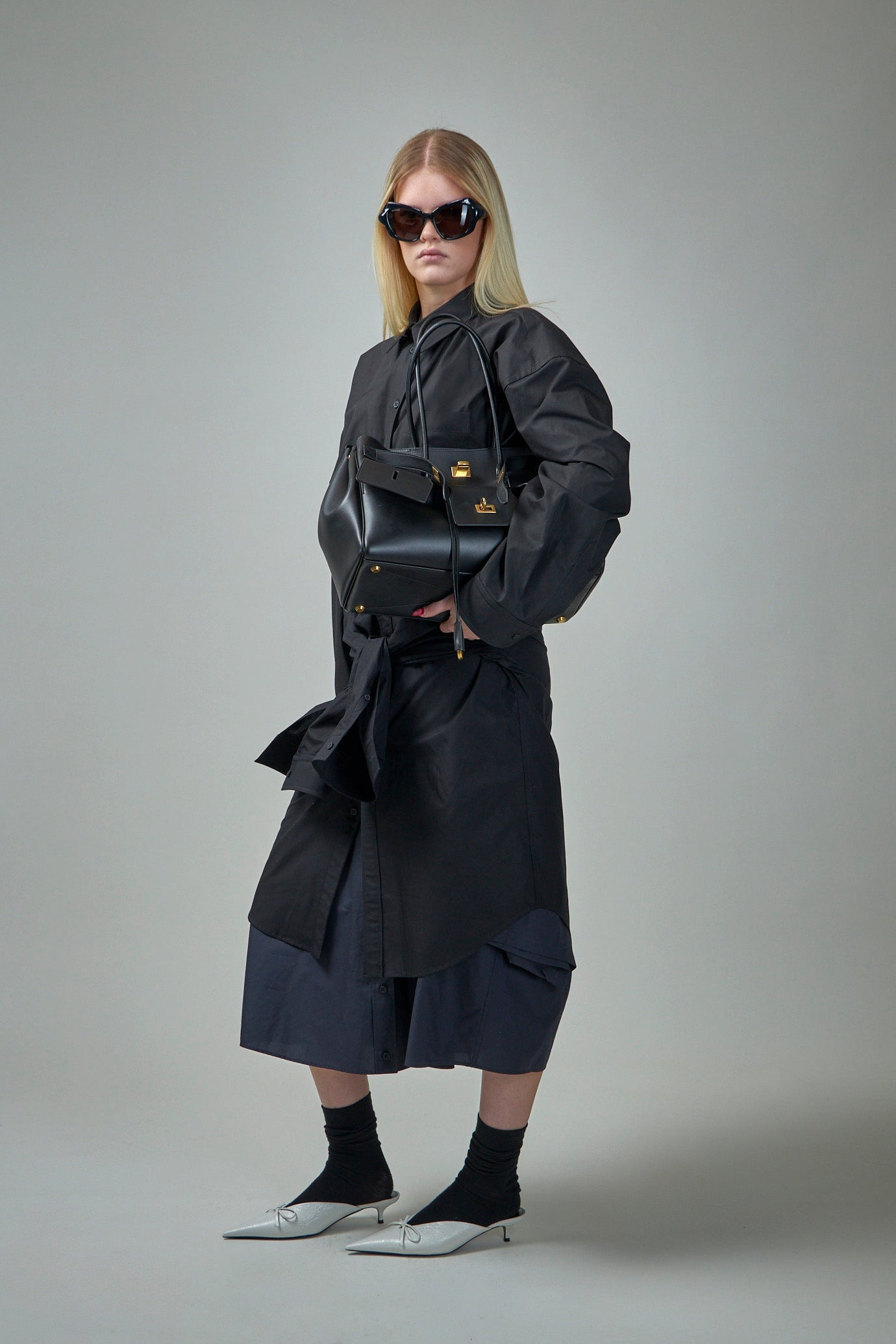 Maxi Patched Shirt Dress - 2