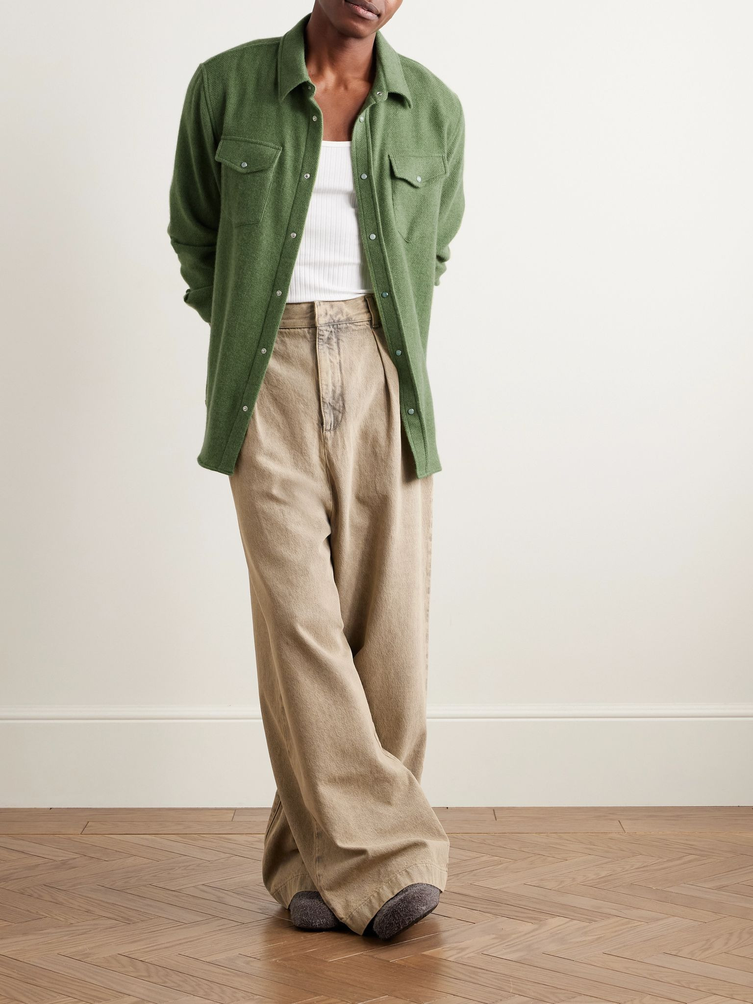 Cashmere Shirt Green - 2