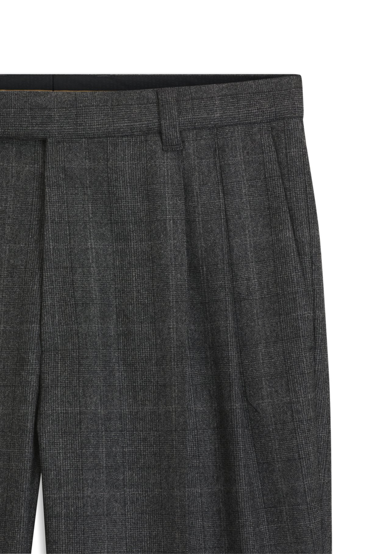 RELAXED-FIT TROUSERS IN CHECKED STRETCH WOOL - 6