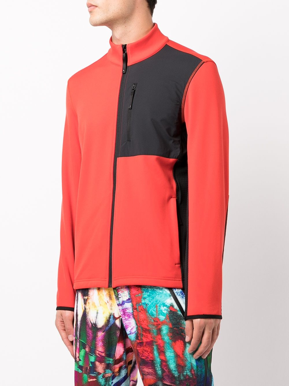 panelled fleece jacket - 3