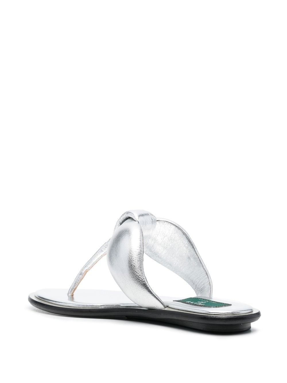 metallic-effect thong sandals - 3