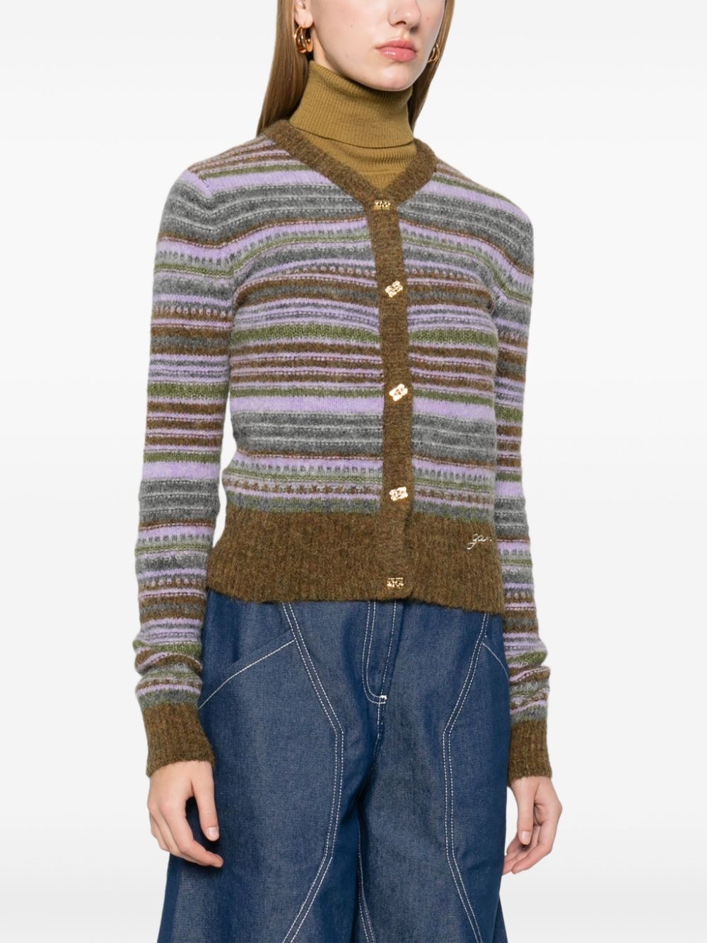 striped cardigan - 3