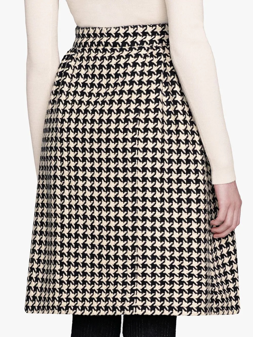 houndstooth tweed skirt - 4