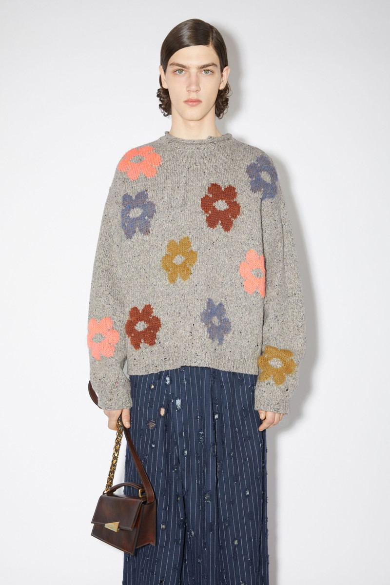 Acne Studios Jacquard wool blend jumper - Grey Melange outlook
