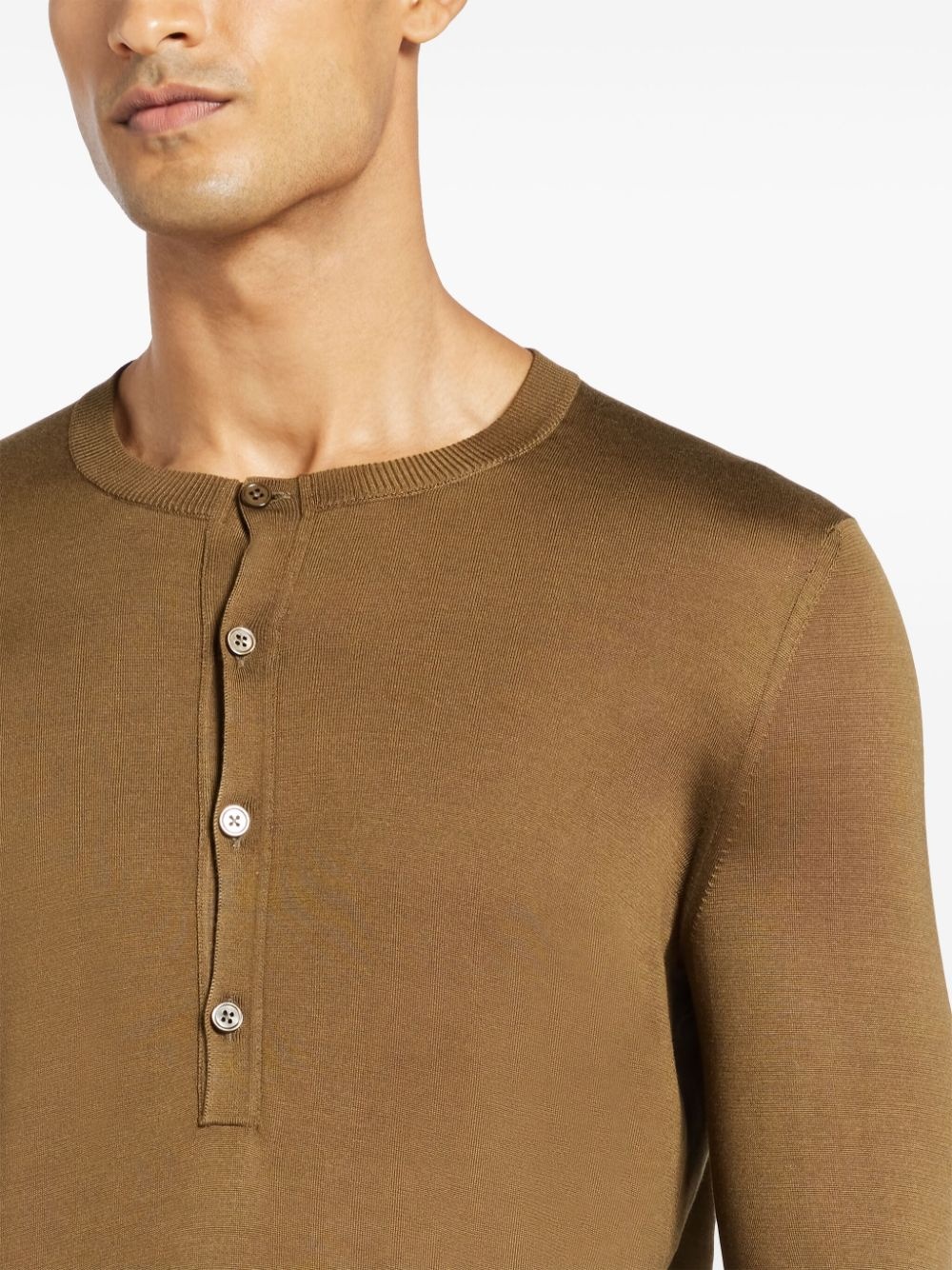 fine-knit silk T-shirt - 5