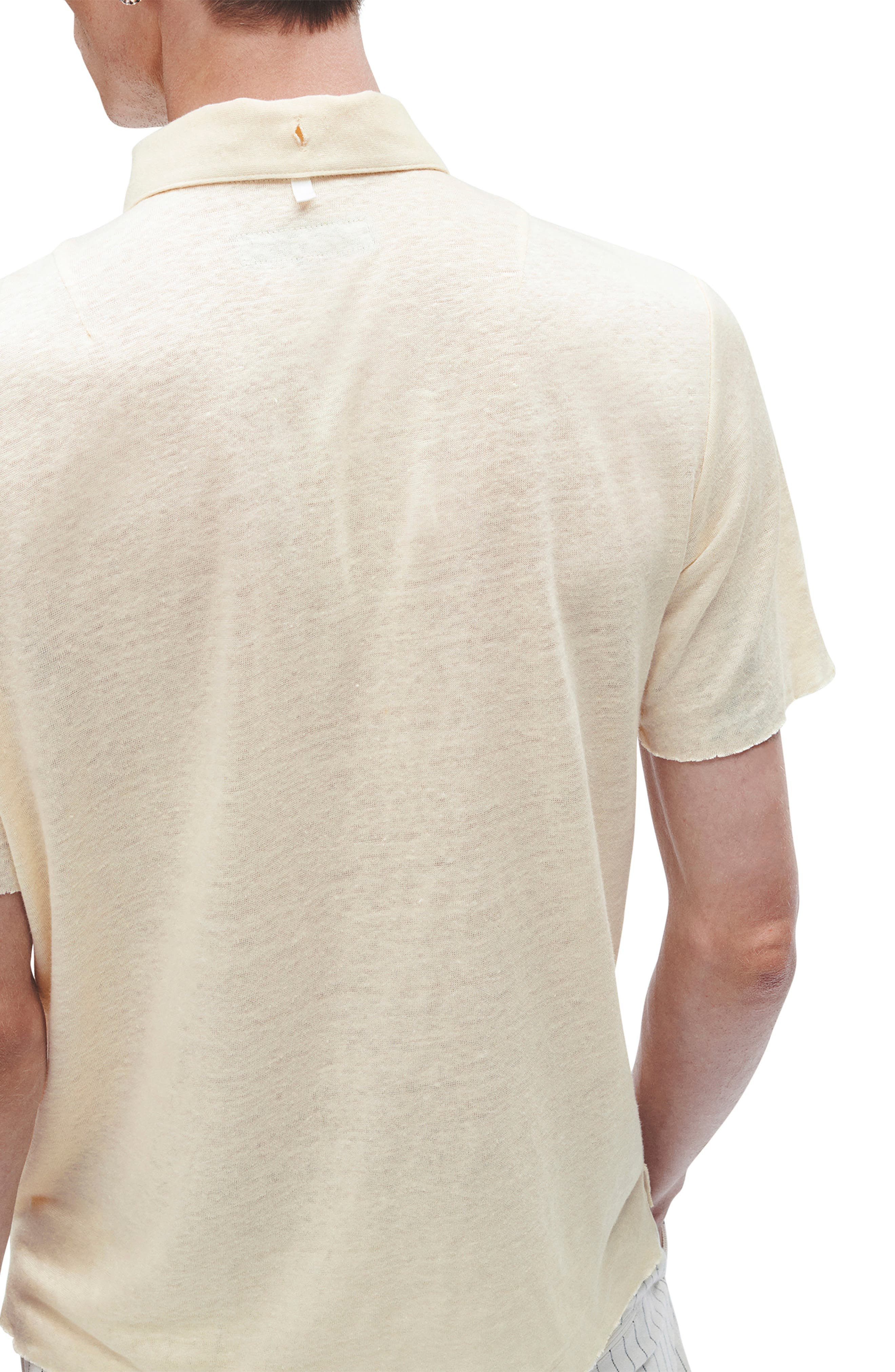 rag & bone Classic Fit Solid Slub Jersey Polo in Turtledove at Nordstrom - 2