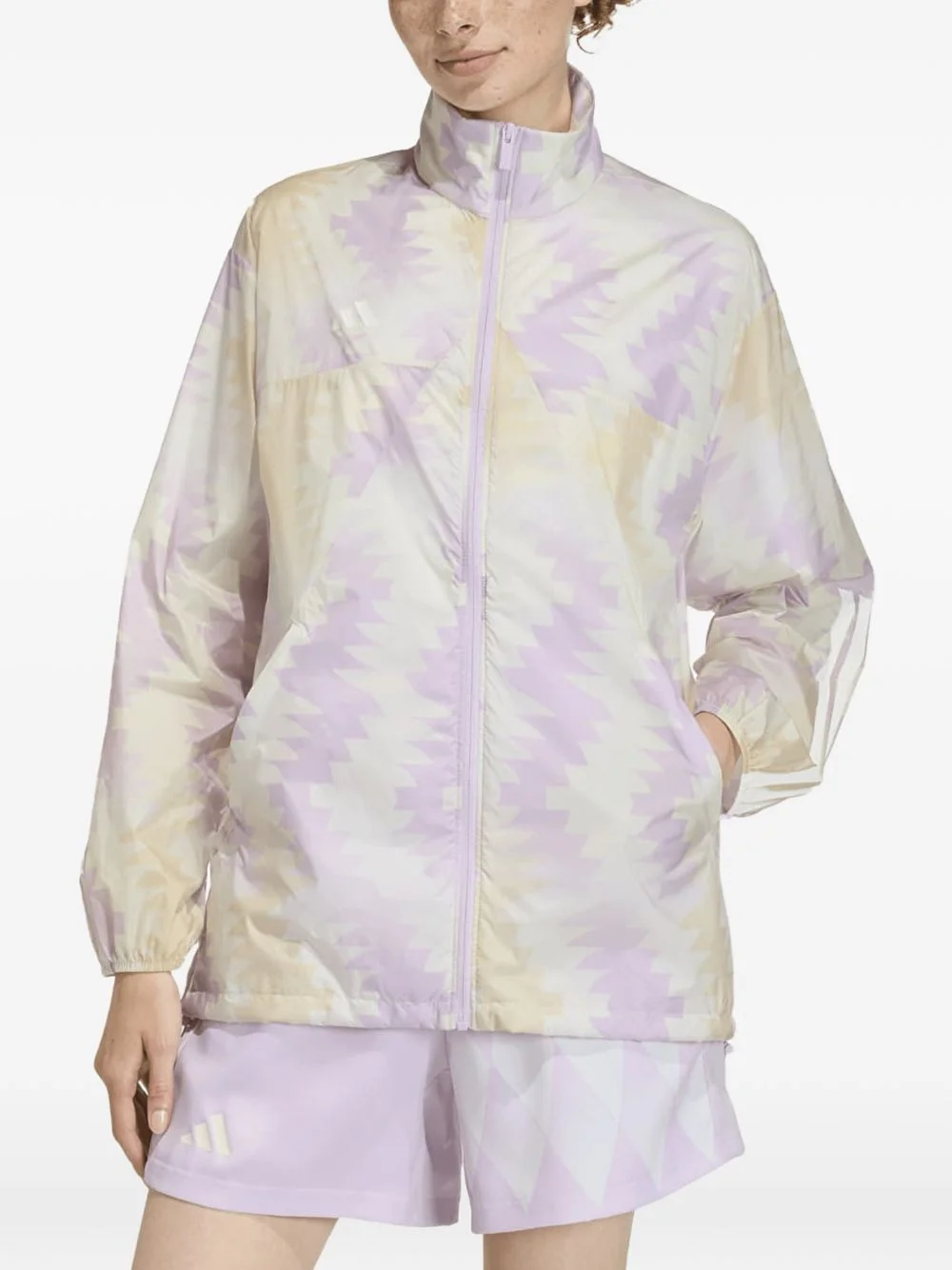 x House of Tiro x Common Goal geometric-print windbreaker - 1