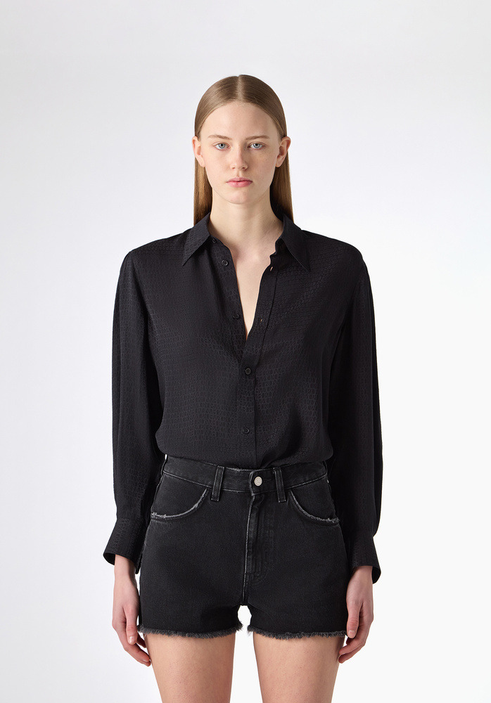 BLOUSE 104 BLACK MONOGRAM - 2