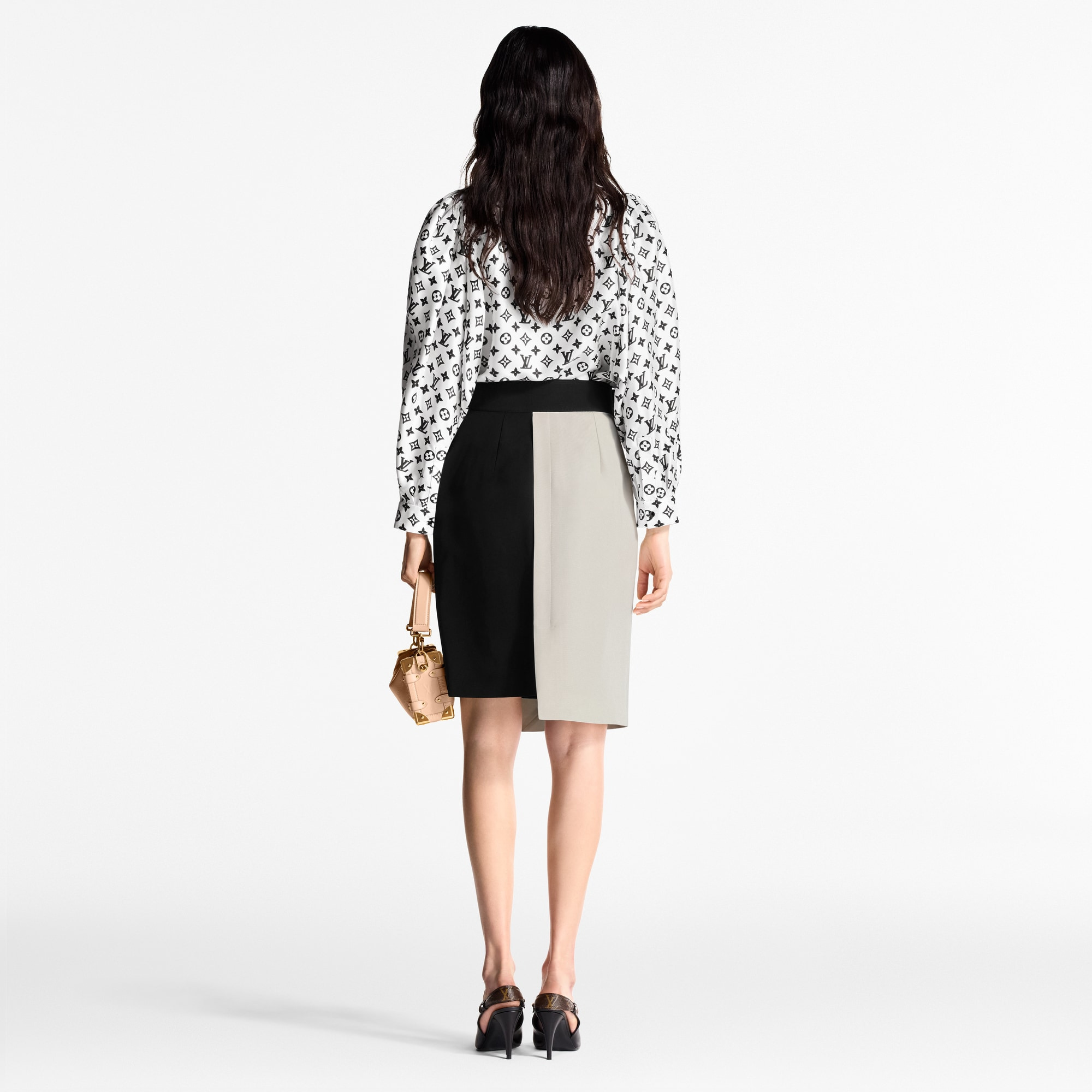 3D Monogram Puff-Sleeve Blouse - 3