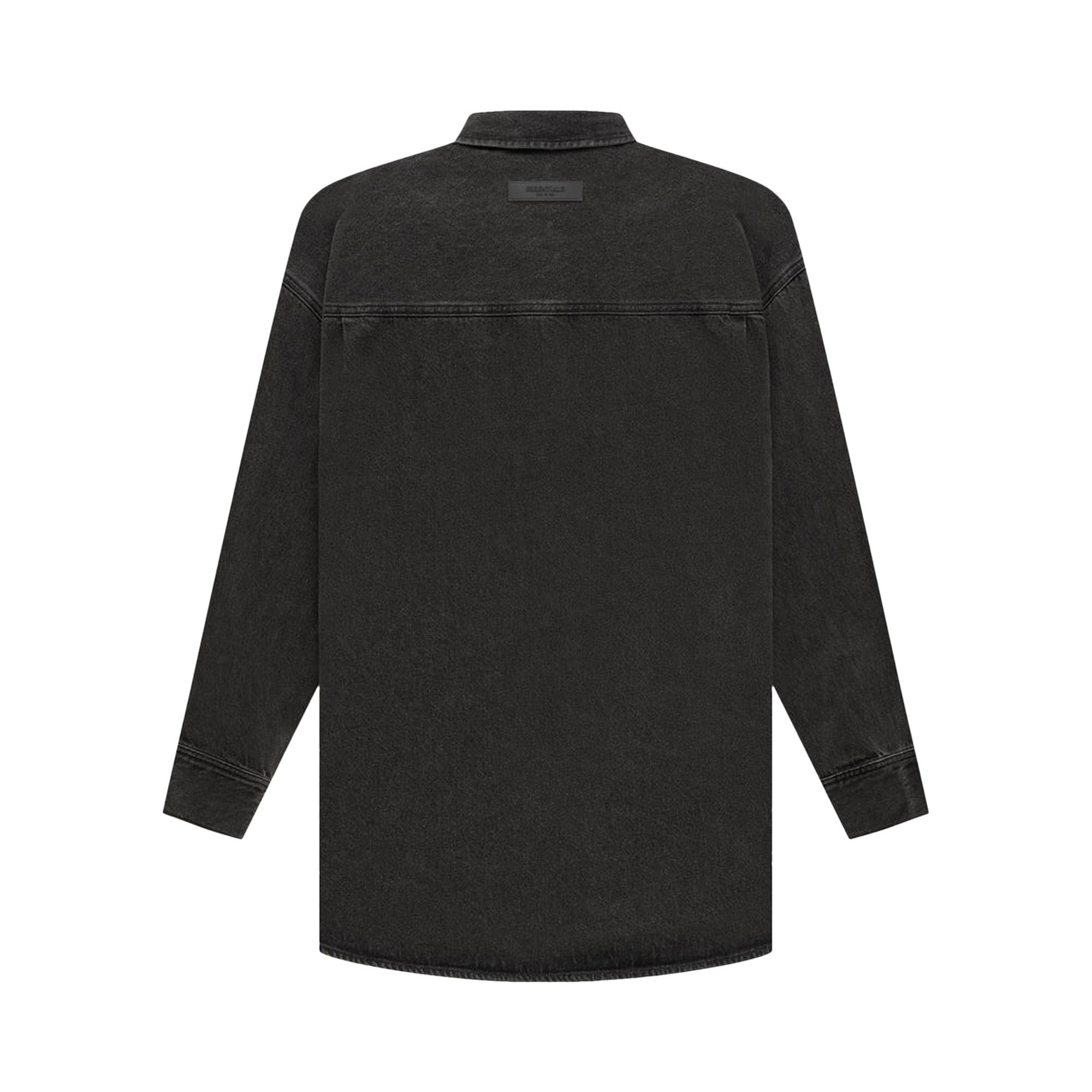 Fear of God Essentials Denim Long-Sleeve Shirt 'Black' - 2