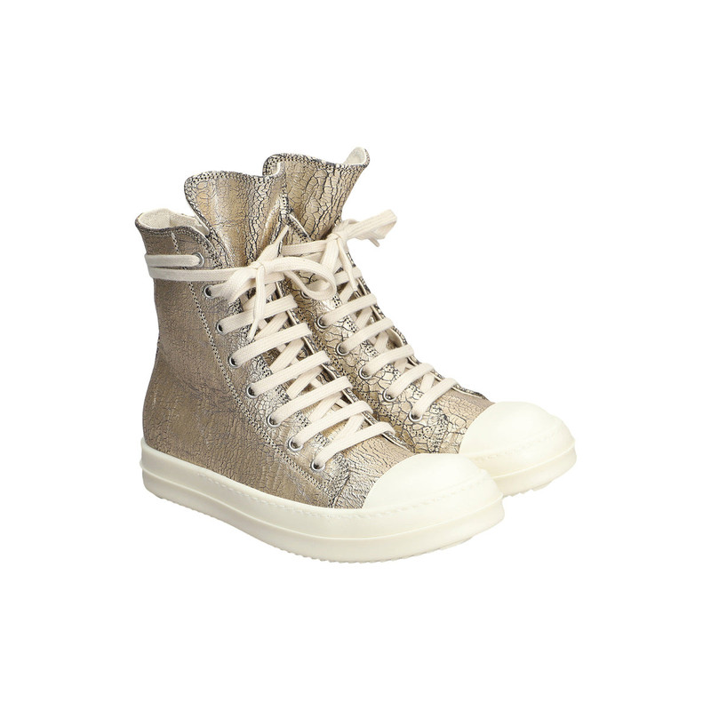 Rick Owens DRKSHDW MEN'S DENIM SNEAKERS (GOLD/MILK) outlook