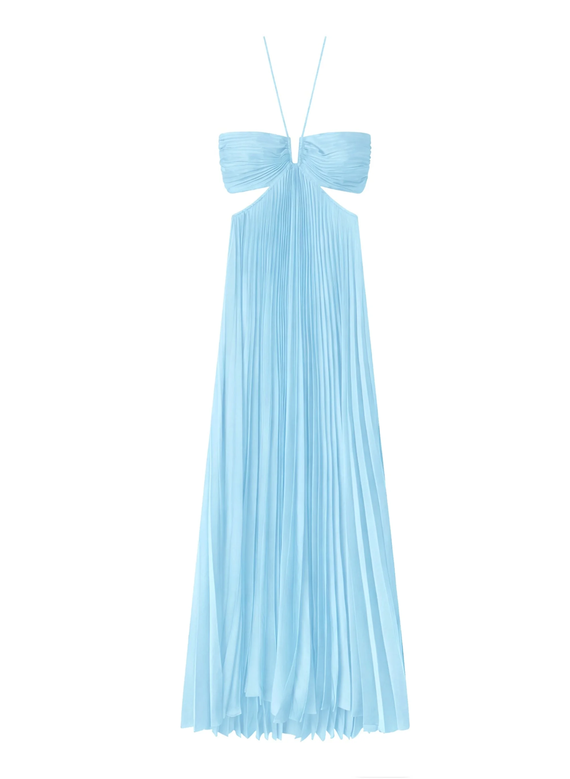 Moira Satin Pleated Maxi Dress - 1